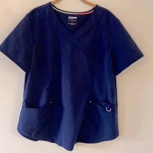 Navy Blue Scrub Top